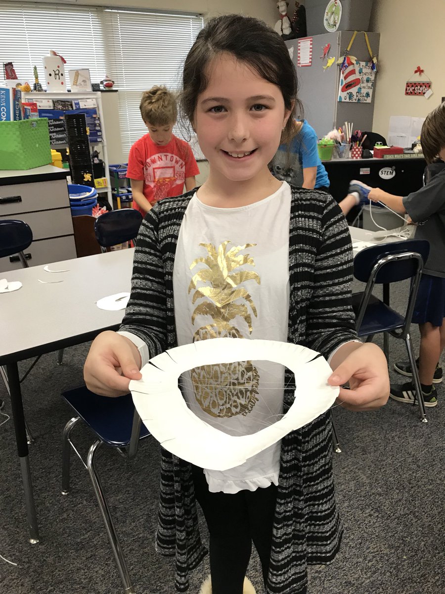 RiverDellRacers's tweet photo. 4th grade engineers created webs. They could use floss, fishing line, or yarn. Will they catch bugs? How strong will they be? #STEMtastic https://t.co/rf6o8GmBHb