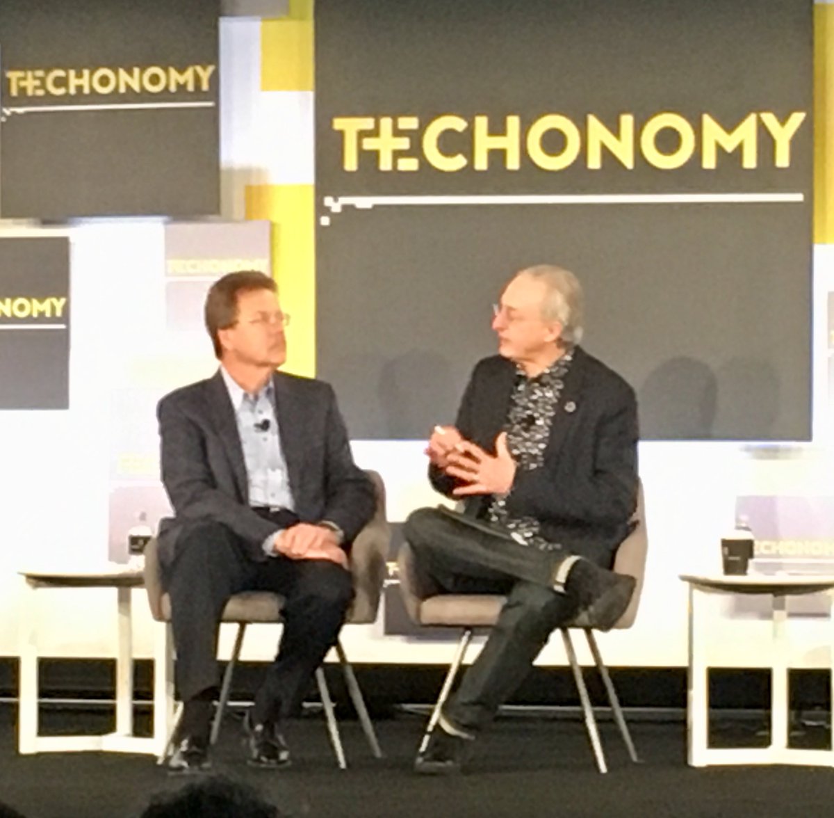 techonomy's tweet image. IBM&apos;s SVP of Cognitive Solutions + Research Dr. John Kelly talks w/ @DavidKirkpatric re: innovation research imperatives #techonomy17