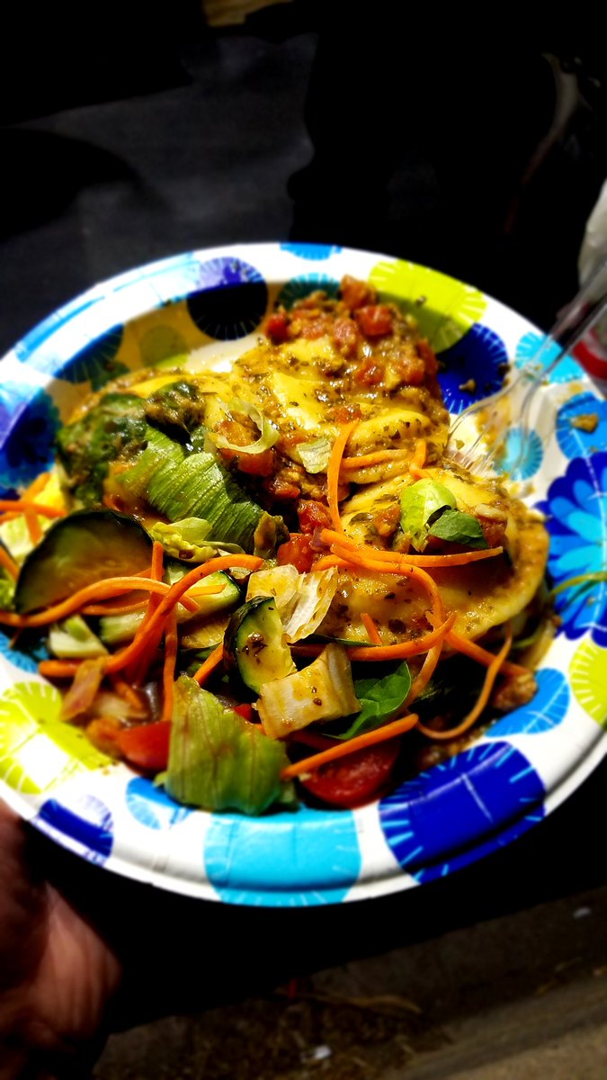 OC45band's tweet photo. @savvisaurus_rex #FeedTheSceneDenver thanks so much for the delicious raviolis & salad at @7thCircleMusic the other night! #tourlife https://t.co/asL9w6Ps3G