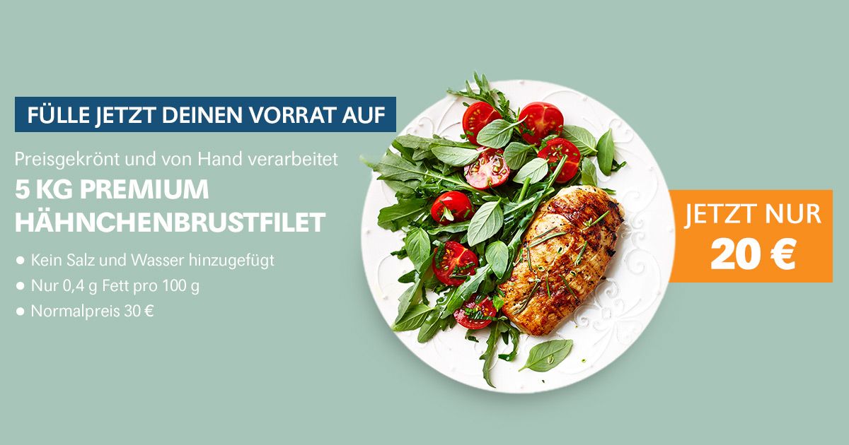 MuscleFoodDE's tweet photo. 5kg unseres preisgekrönten Hähnchenbrustfilet jetzt für 20 € anstatt 30.  Lieferung Freitag, wenn du heute bestellst https://t.co/HJsIoQnT7d https://t.co/Vw4EwevMuc