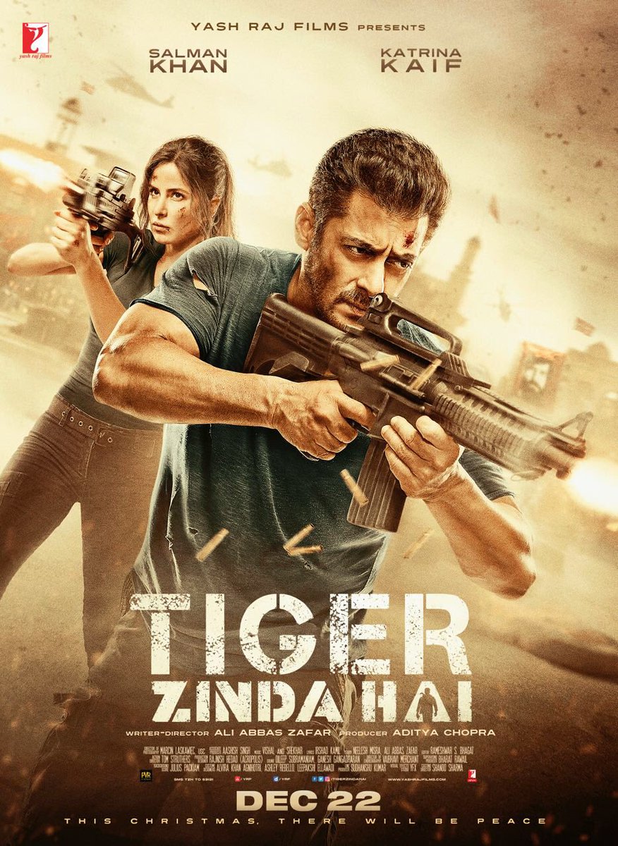 KomalNahta's tweet image. #TigerZindaHai #Poster2 Never awaken a wounded #Tiger  @BeingSalmanKhan #KatrinaKaif @aliabbaszafar @yrf @TigerZindaHai