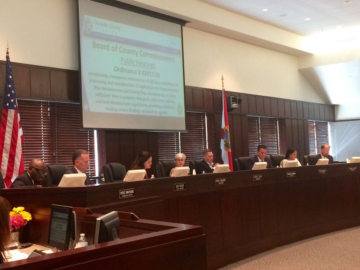 CFMonthly's tweet photo. Osceola Commissioners enact 6-month moratorium on new development ☛ https://t.co/RIn5mpRvwh https://t.co/5JDpYSylVG