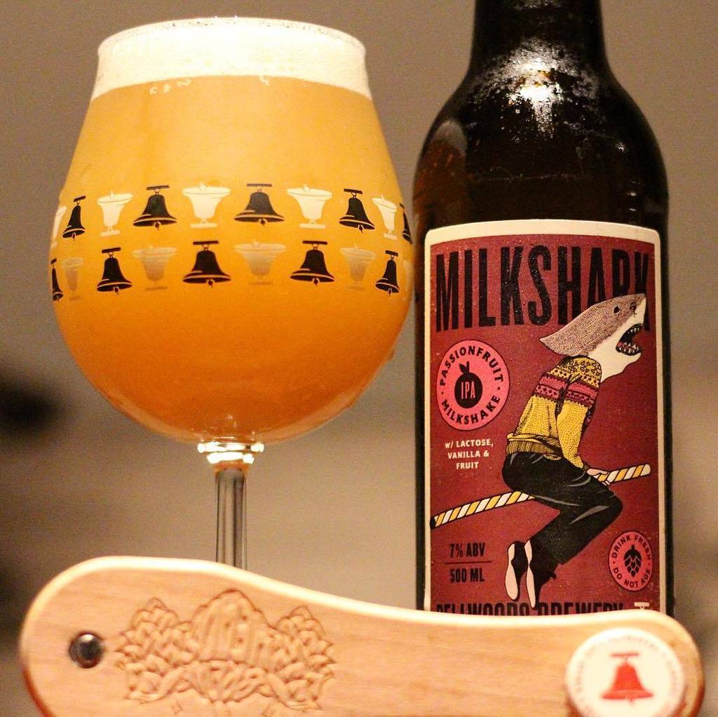 whatscottysaid's tweet photo. Do you even #milkshark bro 🍼🦈!? @bellwoodsbeer Passionfruit Milkshark was released at (the first annual) #witchsto… https://t.co/6qwtbrhF3X https://t.co/Qs8nhh7jL9
