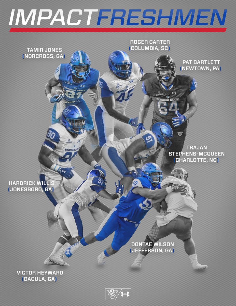 GeorgiaStateFB's tweet photo. 7️⃣ true freshmen bringing the ⛏ this year! 👀 #BeTheChange 💪

#StartFastFinishStrong 🔥 https://t.co/Be8zIkYFzp