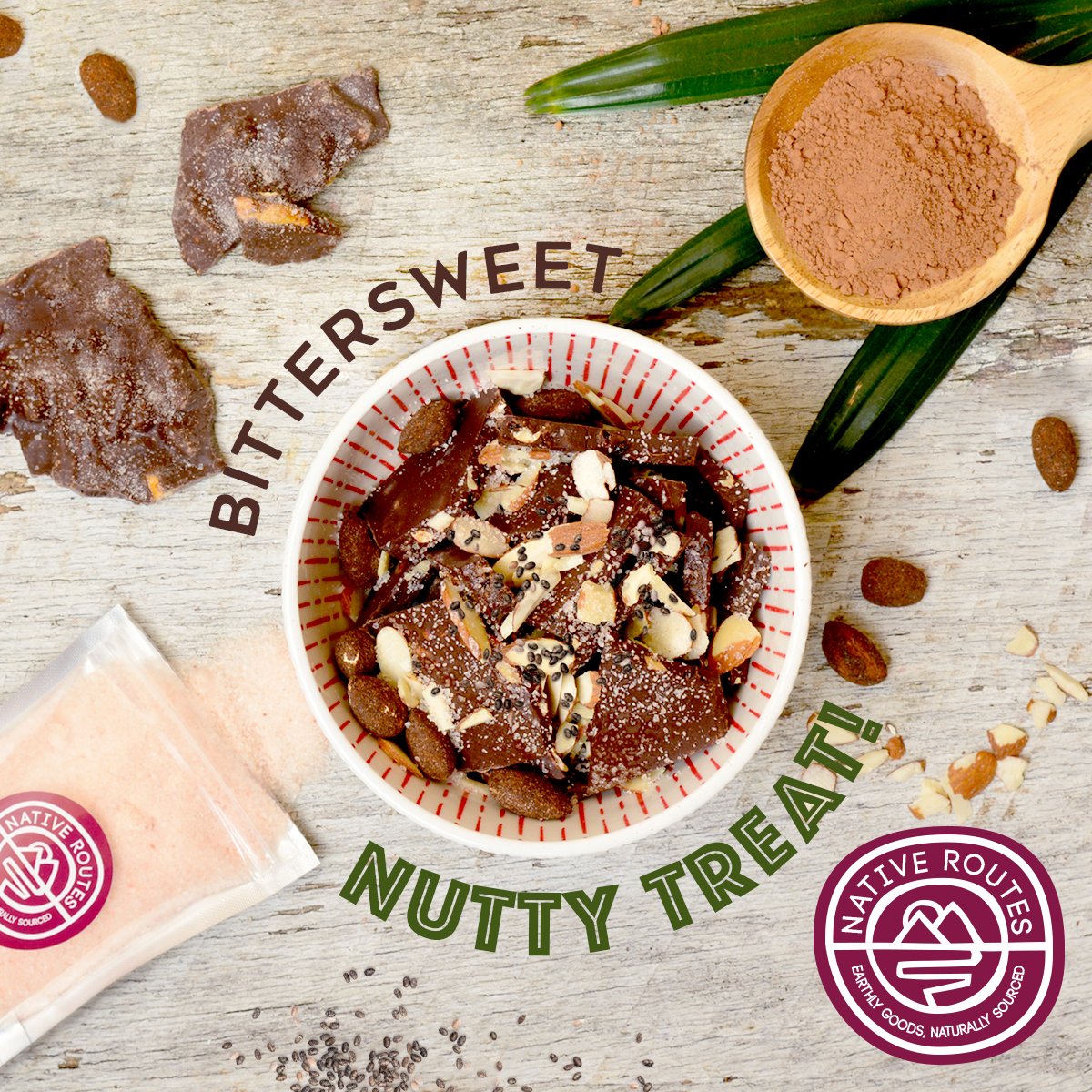 nativeroutes's tweet photo. Classic yet irresistible! Happy #BittersweetChocolatewithAlmondsDay !
#NativeRoutes #superfoods #bittersweetchocolate #almonds #healthyfat https://t.co/ybNdfIkVxM