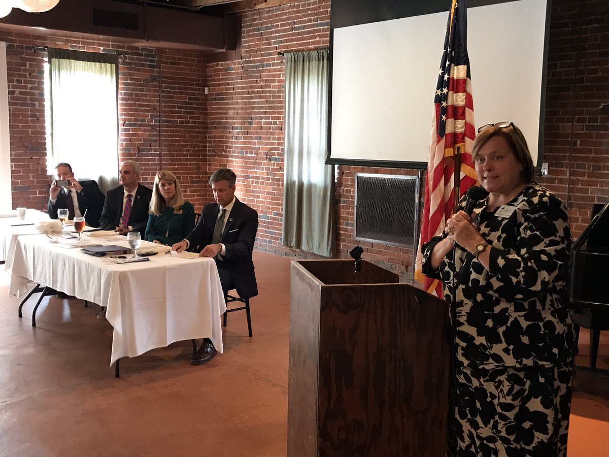 DinoTeppara's tweet photo. Our first speaker at the #November First Tuesday #GOP club luncheon is the wonderful Kathy Maness! Exec. Dir. @PSTANews #MakingSCProud https://t.co/jzH3qyASad