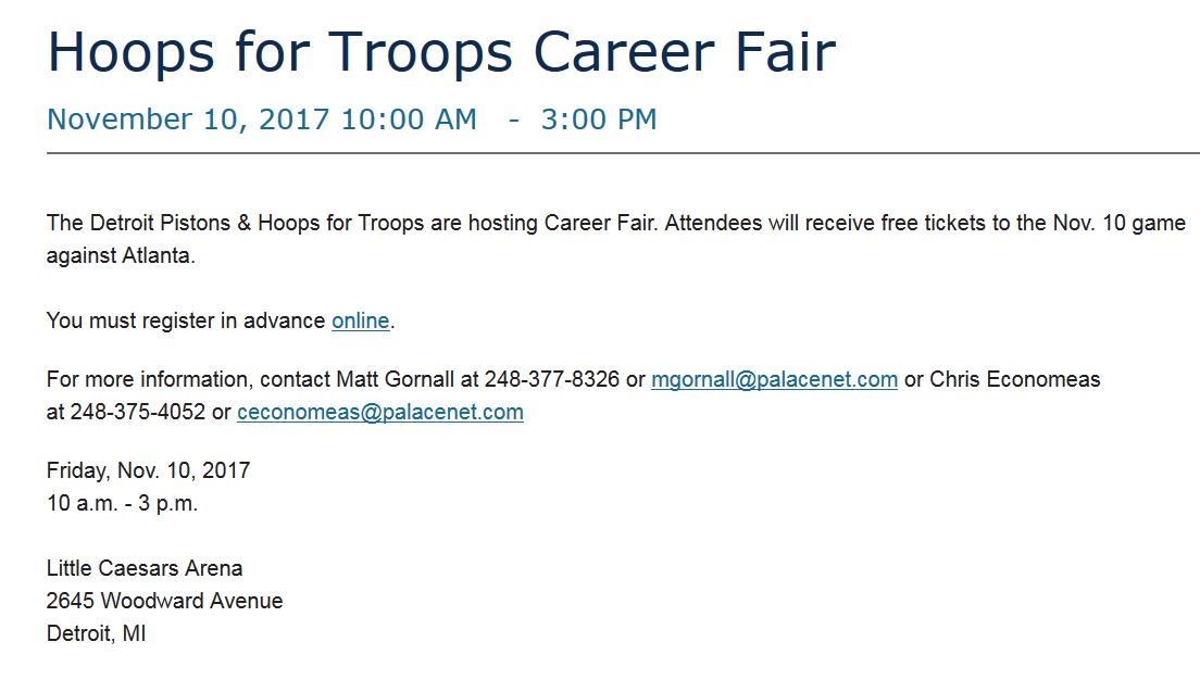 SunCareers's tweet photo. 🇺🇸Come look for Sun at the Annual Pistons Military Career Fair in #Detroit this Friday, 11/10 from 10-3pm! Register👉https://t.co/m7jwFDJKHH https://t.co/QKuOgRwcrF