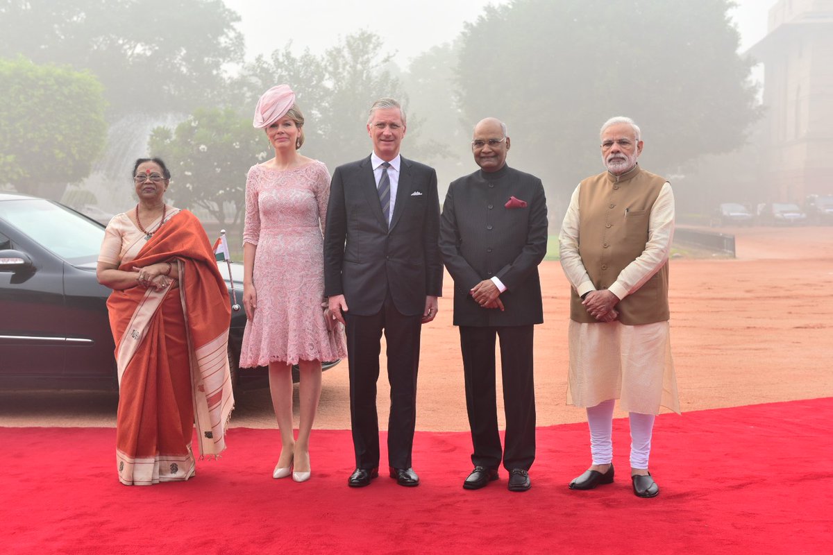 India is delighted to welcome HM the King and HM the Queen of the Belgians.