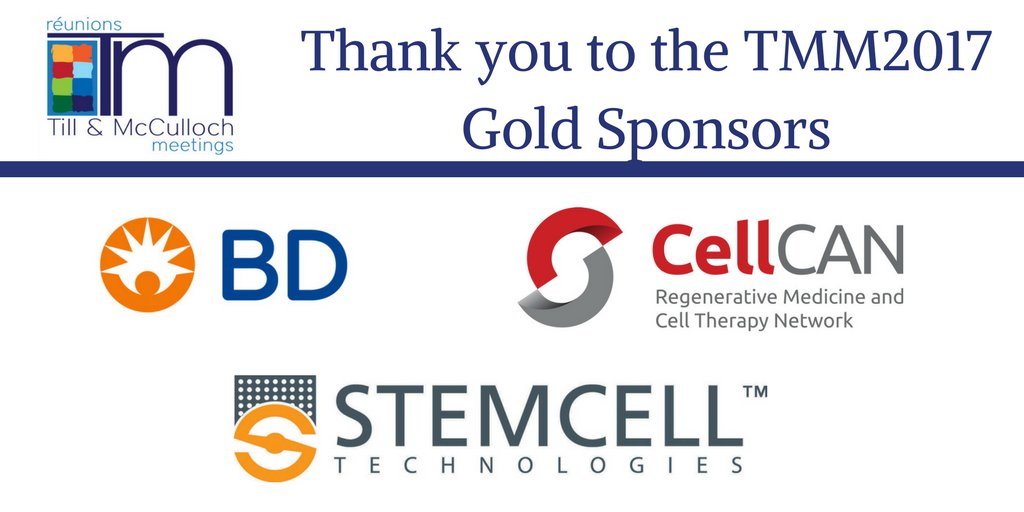 StemCellNetwork's tweet photo. Thank you to the #TMM2017 Gold Sponsors! @BDBiosciences @CellCAN_Network @STEMCELLTech Don't forget to take part in #lunchtimeworkshops https://t.co/CDpeEKNecj