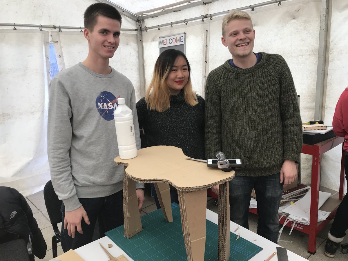 dmorrisonedu's tweet photo. Meet “The Cloud”. Prototype wheelchair friendly cardboard table @UofGcoLab @Artronix @ProfTraceyHowe @CofGCollege https://t.co/q3JAvBXGi0