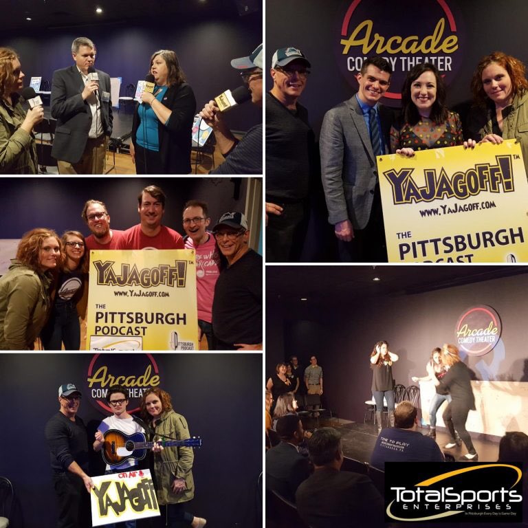 YaJagoff's tweet photo. 🥂🍾 listen to this week's #yajagoffpodcast here--> https://t.co/fC0tPN8k6l recorded at the new @ArcadeComedy opening 
#trypod #livepodcast https://t.co/yhOzLEov3r