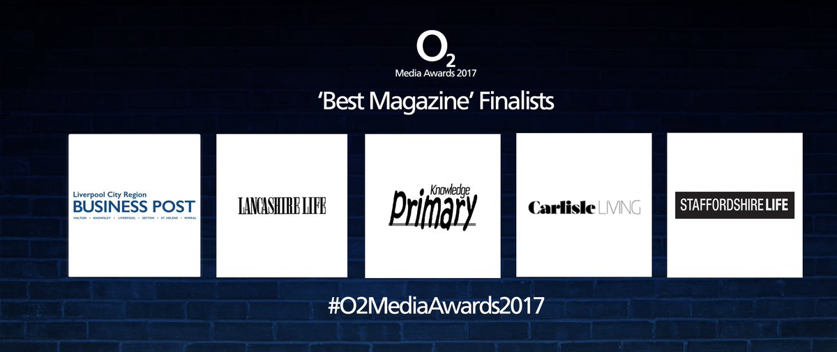 #O2MediaAwards2017 TrinityMirror @lancashirelife @oldhamchronicle @carlisleliving @staffslife