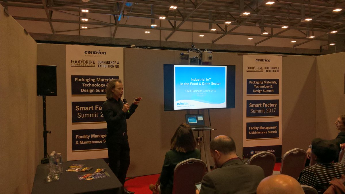 polestar_iit's tweet photo. Our Sales Director Kieron O'Toole is presenting about IoT in the Food &amp; Drink sector at @IT_Food_Summit today in Coventry. #IoT #IIoT #UKMFG https://t.co/0pvS1rEuwJ