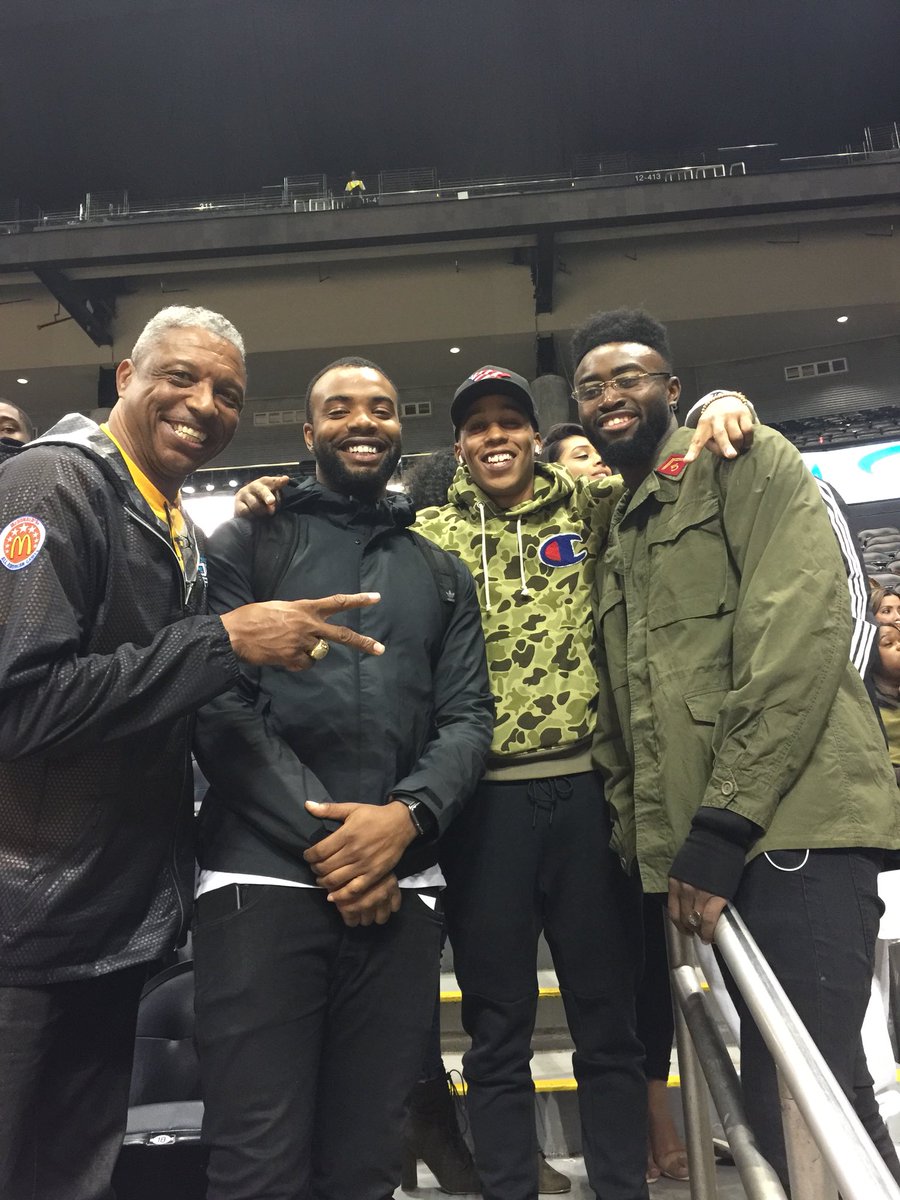 CoachDLip's tweet photo. Enjoyed my time last night with JB, Phil Taylor and family after the game! ๐ #jaylenbrown #philtaylor #2ofmyformerplayers #2pros #proudcoach https://t.co/injFT5MC9i