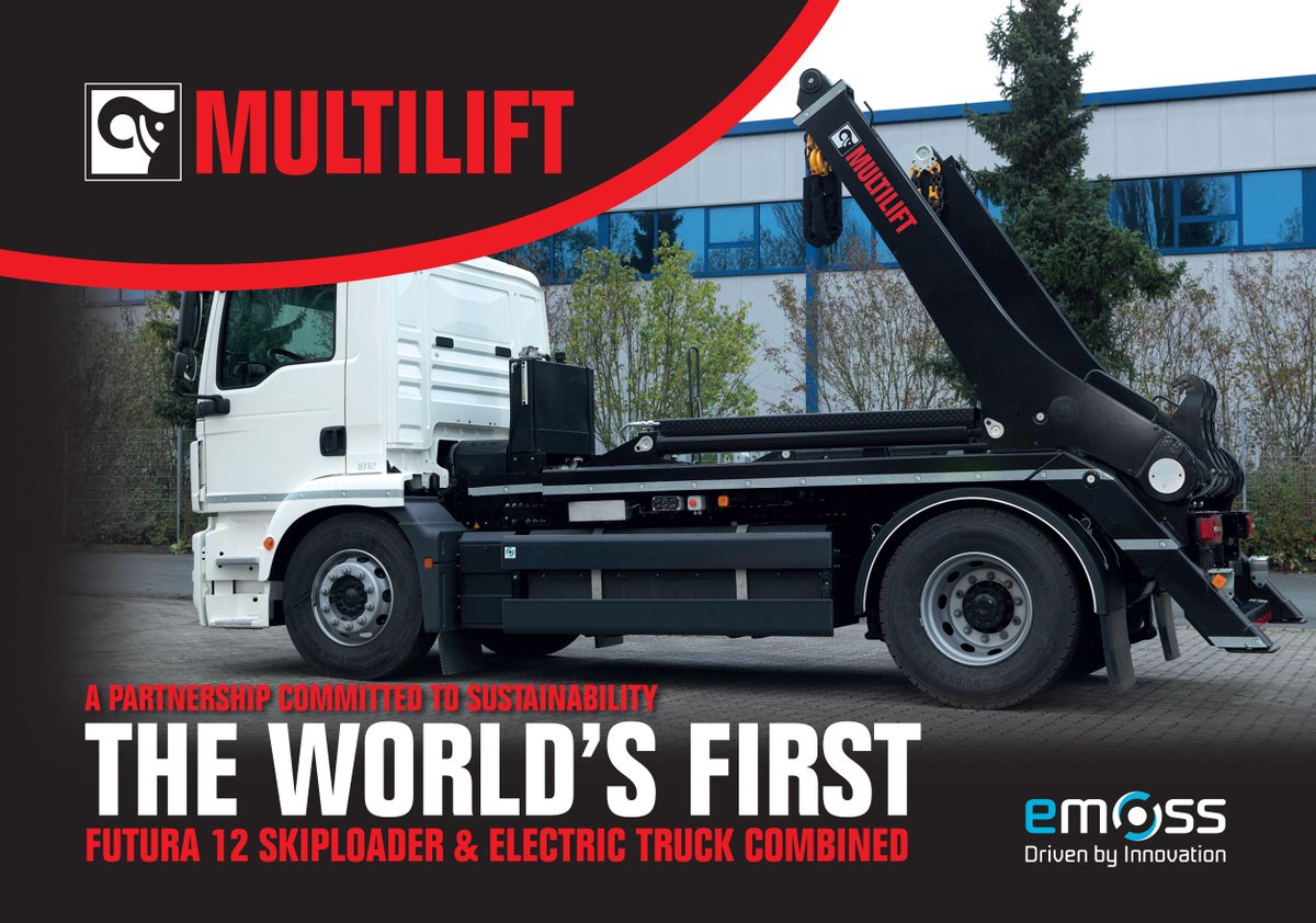 100% ELECTRIC SKIP OPERATION! Today, @FreightinCity #Hiab and #EMOSS will debut their fully #electric #skiploader! buff.ly/2zj4lrX