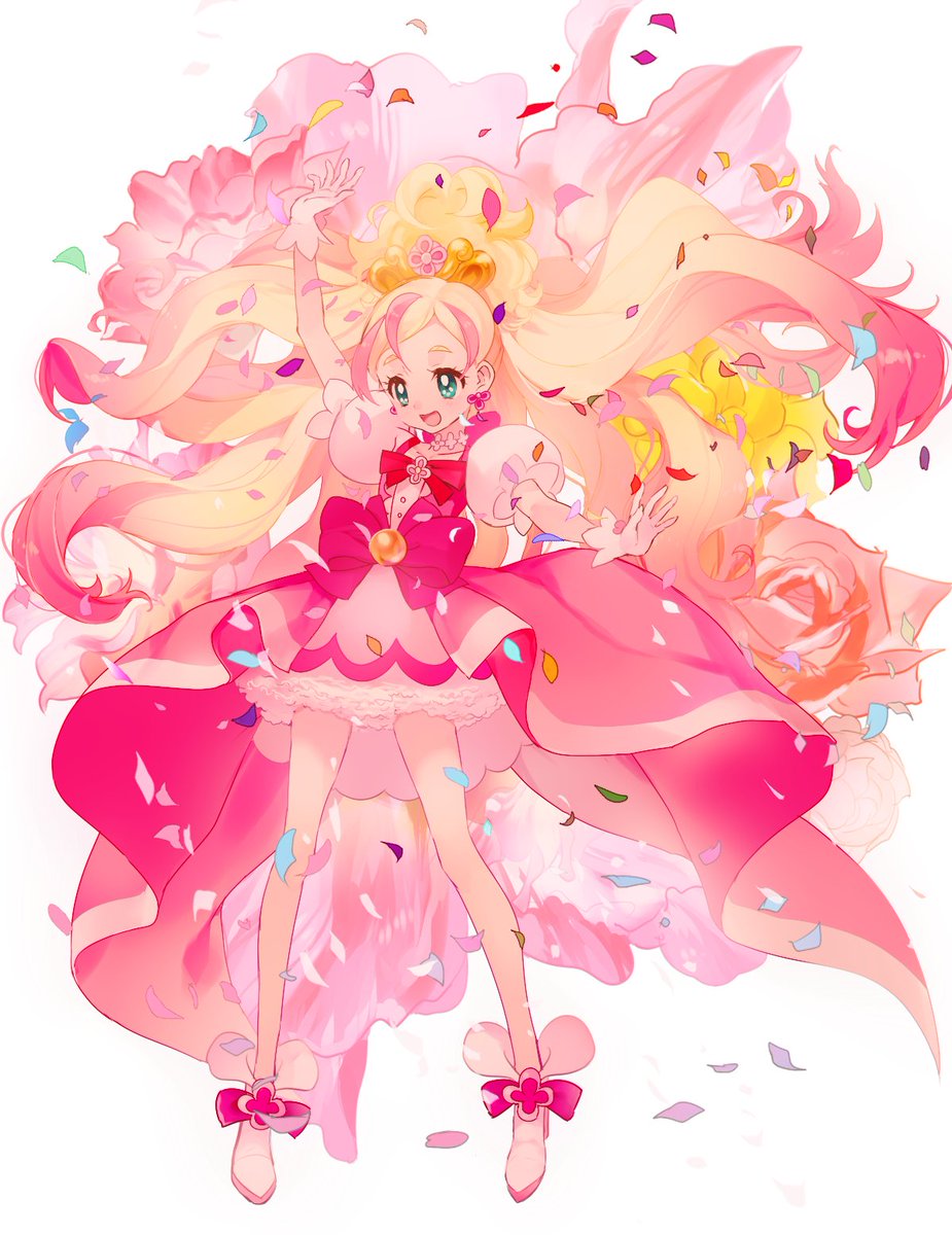 咲き誇る花のプリキュア キュアフローラ プリンセスプリキュアイラストまとめ ニチアサエイト