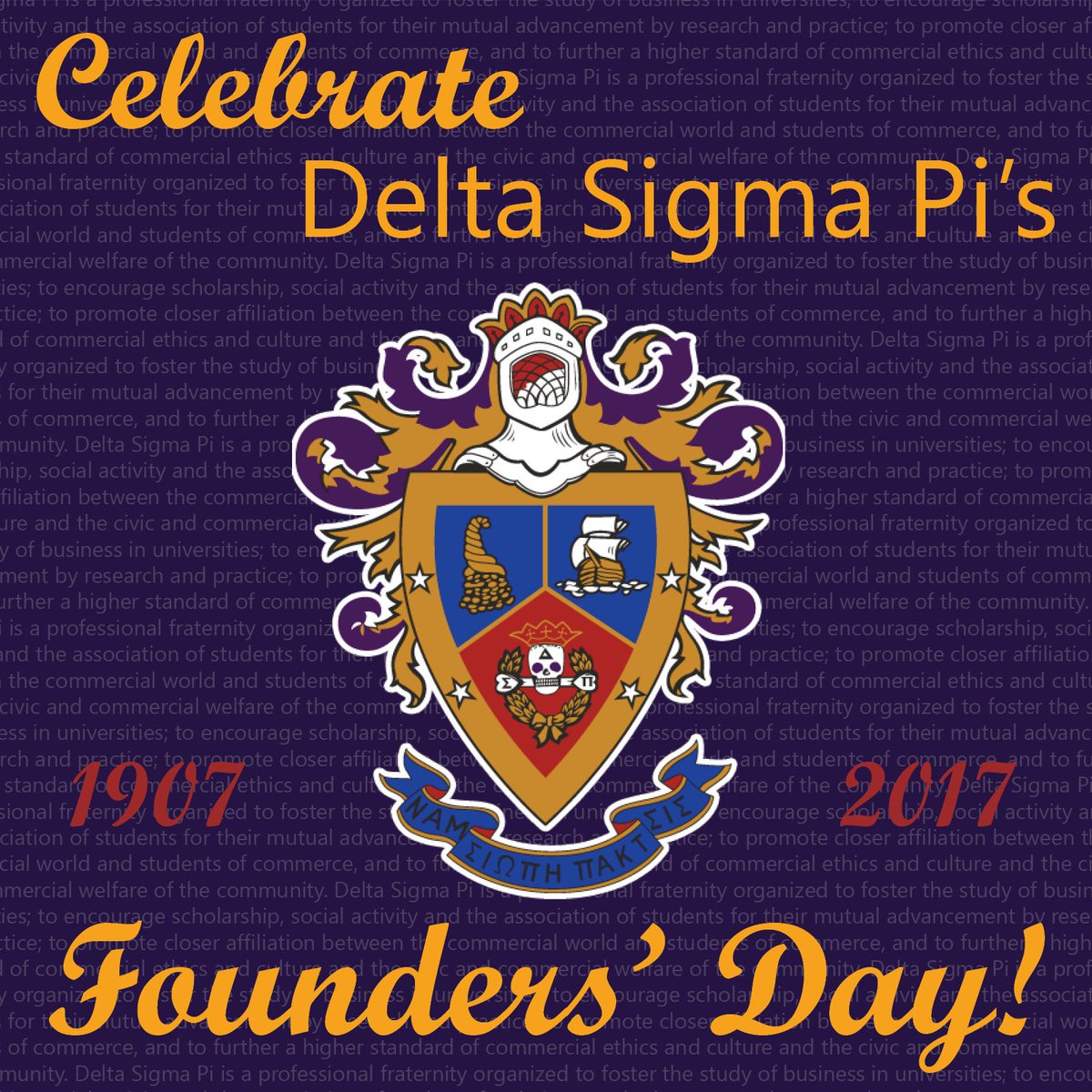 deltasigmapi's tweet photo. Happy Founders' Day, Deltasigs! #DSPHigherStandard https://t.co/T7b59VwVai