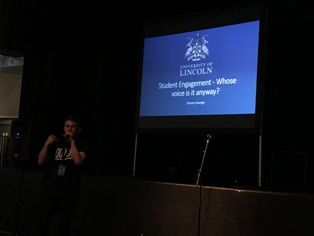 Tommy speaking about student engagement and <a href="/UoLDigiPsych/">Lincoln DigiPsych</a> at the <a href="/UoL_LALT/">LALT</a> showcase #DigiEd17