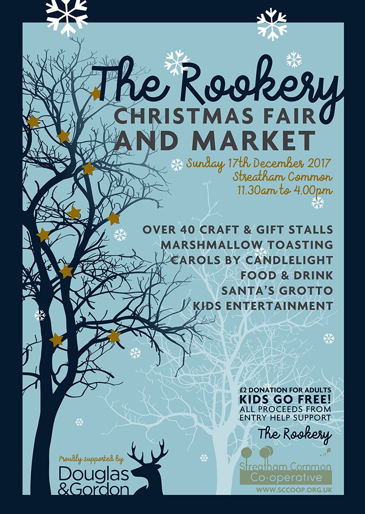 sccoopstreatham's tweet photo. Date for your diary: The Christmas fair is on Sunday 17th December - come along and support the Rookery @RookeryTweets #Christmasiscoming https://t.co/wINc7CJHz0