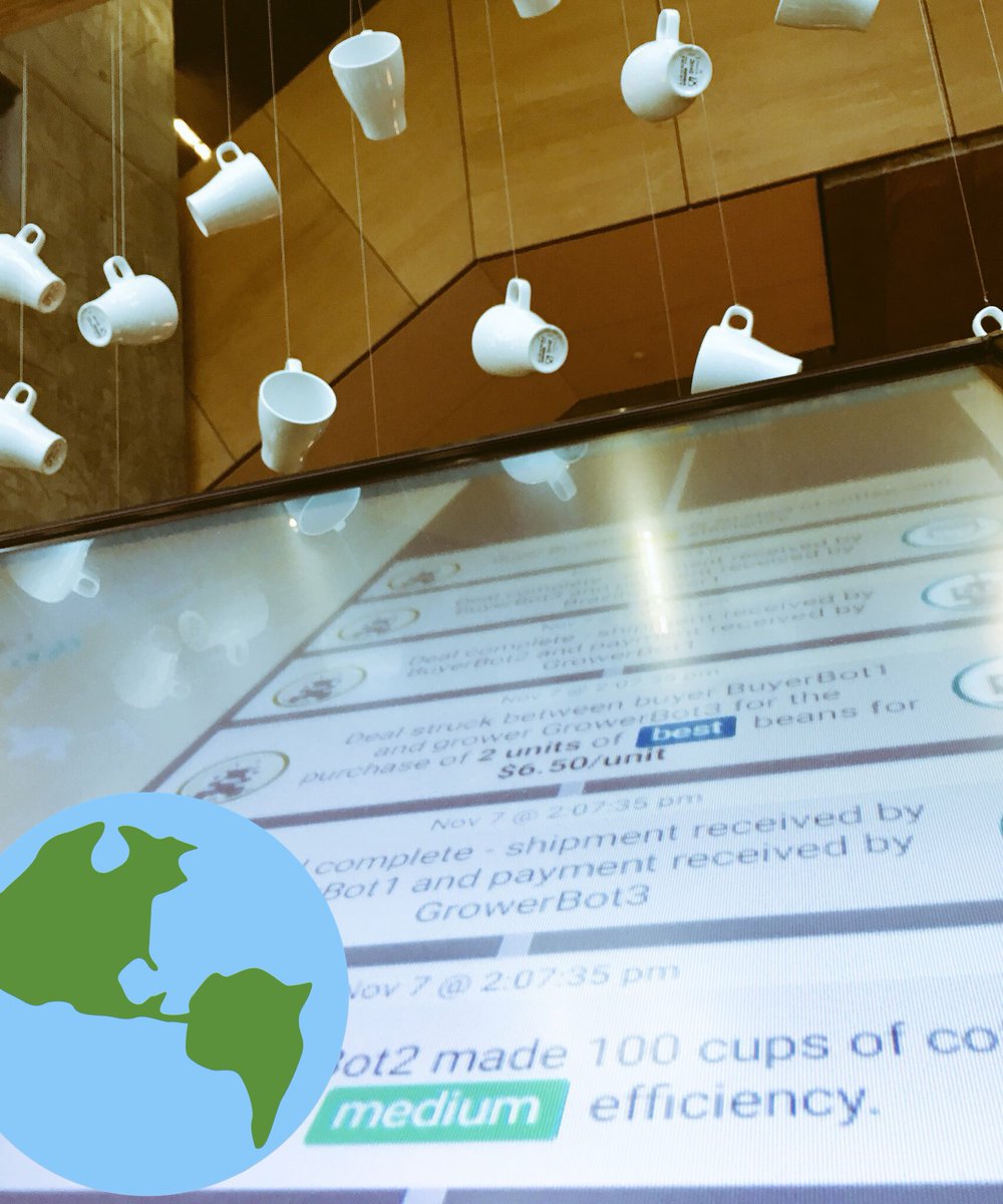 #Blockchain kan være svært at forstå, især når man er en Hjort 🦌Hos IBM Blockchain Coffee på #IBMWSDK er de gode til at forklare teknologien
