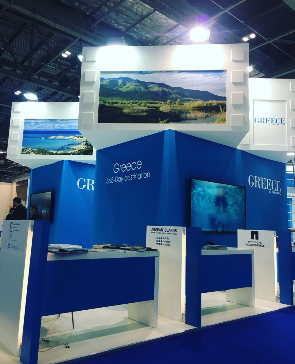 rhproductions's tweet photo. A bit of Greek #tourism & #Destinations #@WTM_London today...#digitalmedia #WTMLD @ExCeLLondon https://t.co/iTO5nVqy7J