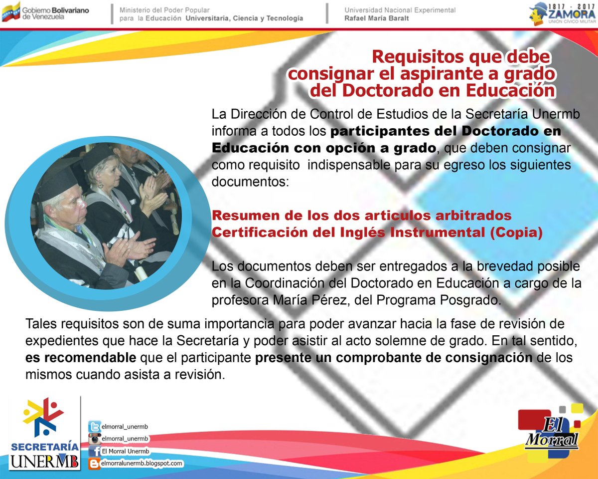 elmorral_unermb's tweet image. #Atención 
Participantes  de  Posgrado