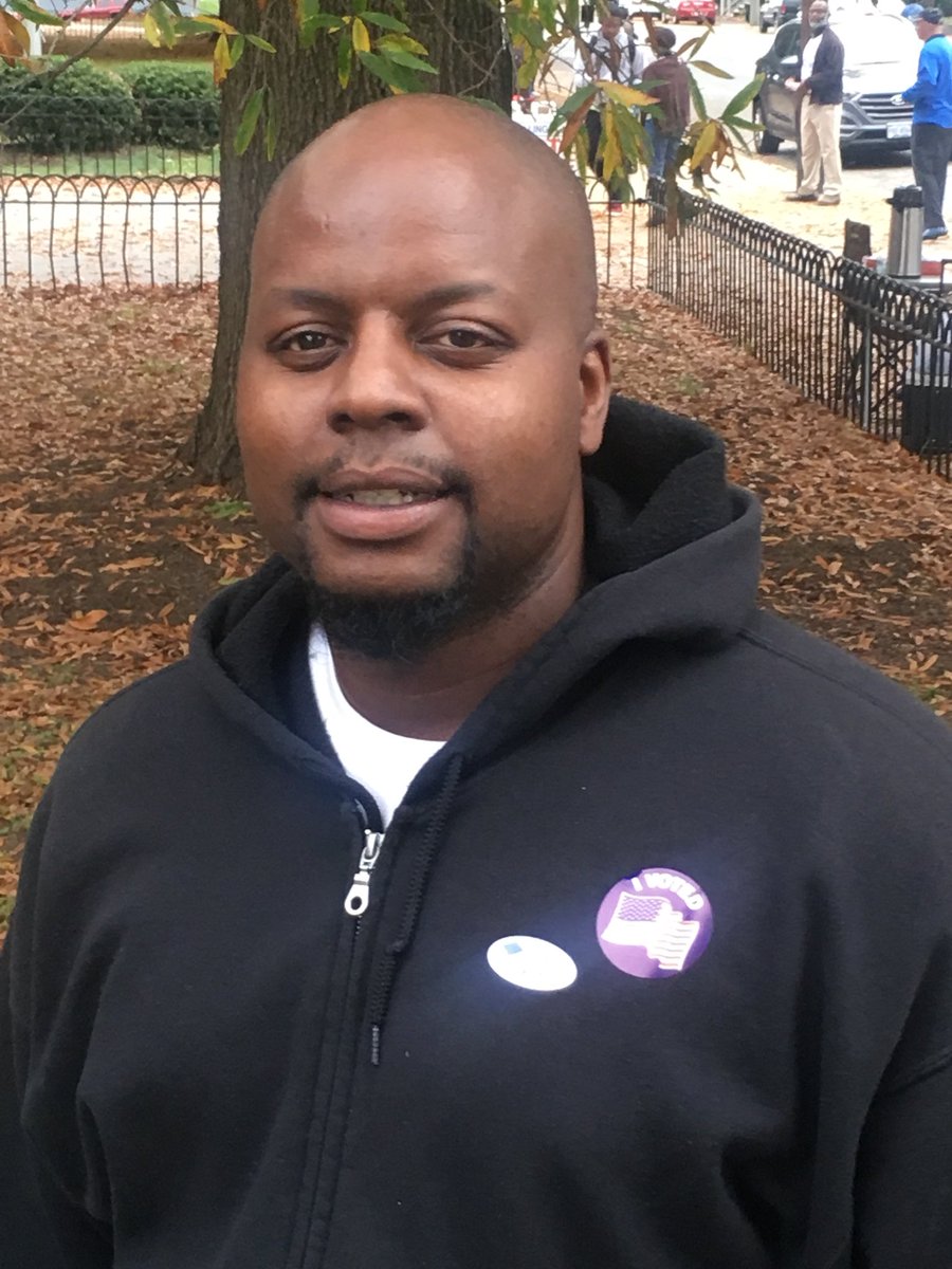 NewVAMajority's tweet photo. Theo got his rights restored in June & just voted for the first time ever! #VARoR #ElectionDay #RespectMyVote https://t.co/X9xyd98PJU