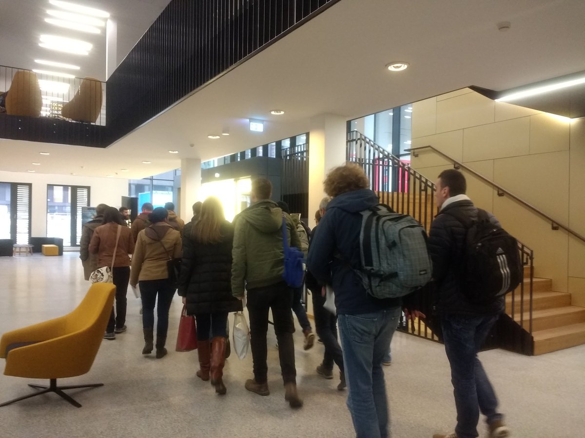 spatialK8's tweet photo. Students from @uni_lu heading outside to try out #pilot4 @CrossCult_H2020 thanks for braving 4° weather. ! https://t.co/tYn9ybQ5ar