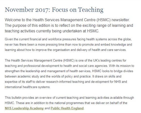 _HSMCentre's tweet photo. Check out our latest newsletter with a focus on our #TeachingAndDevelopment programmes  https://t.co/MrFWjszvGj https://t.co/b2Pip8JGCJ