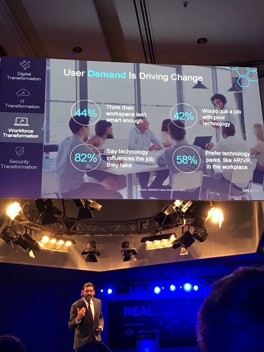 JULIPI's tweet photo. 42% de las personas renunciarían a una empresa con poca tecnología #ittransformation #DellEMCForum https://t.co/oJ4opZ8OeK