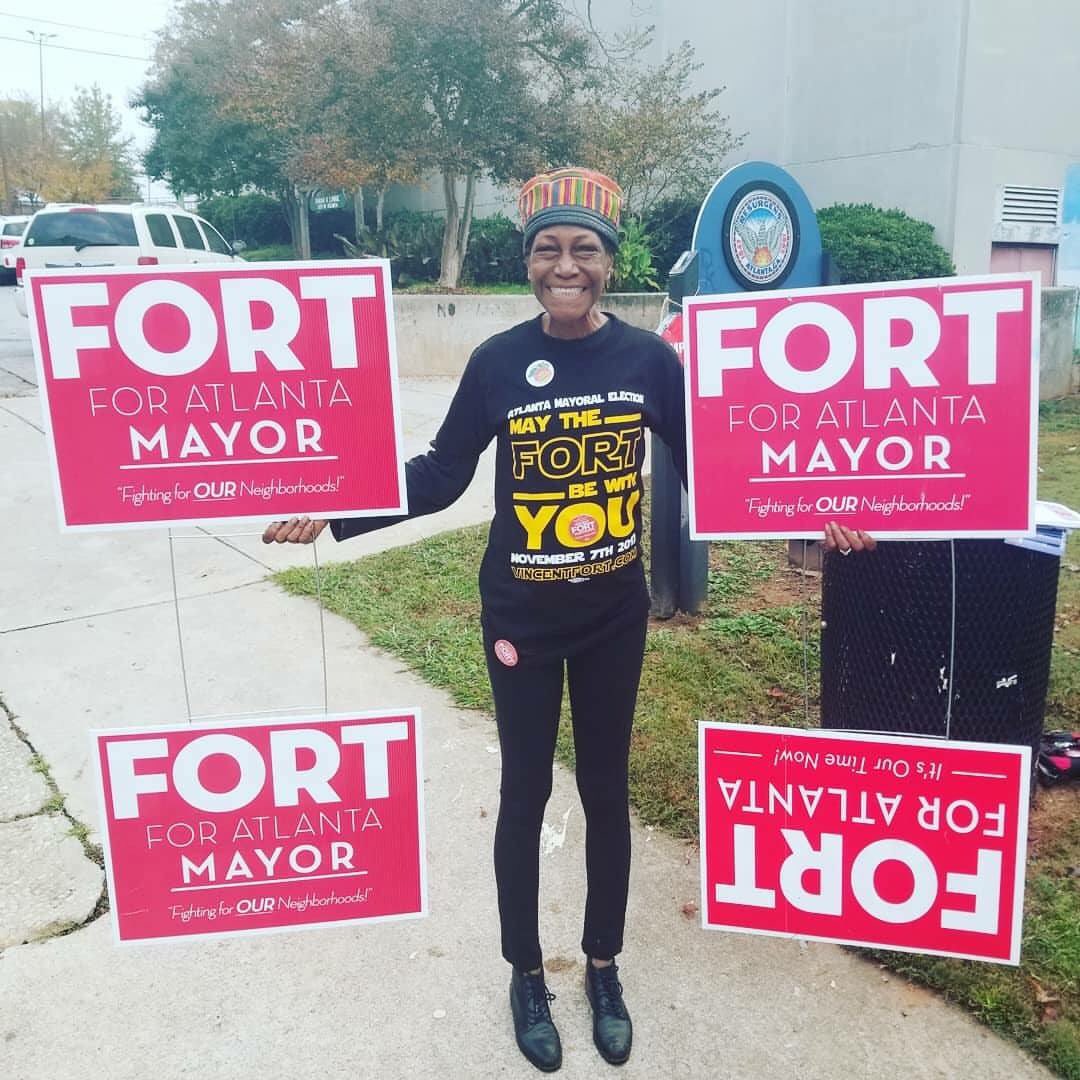 OurRevolutionGA's tweet photo. #ElectionDay is here! Get out &amp; vote for an #Atlanta that works for all of us! #FortforAtlanta #ATLMayor #GApol #TheRevolutionContinues https://t.co/oUYlH4kvFk