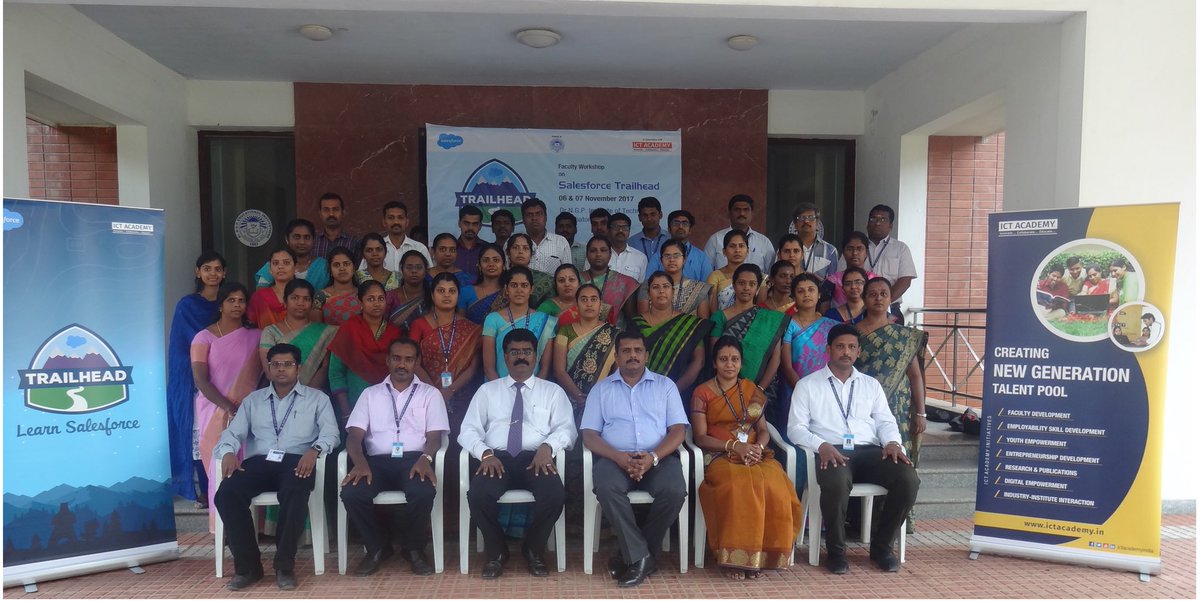 rrnamb's tweet photo. 44 educators from 15+ colleges complete Salesforce Fundamentals training using @Trailhead at @drngpit #Educatorweek #SkillIndia https://t.co/q0TeAkYCmd