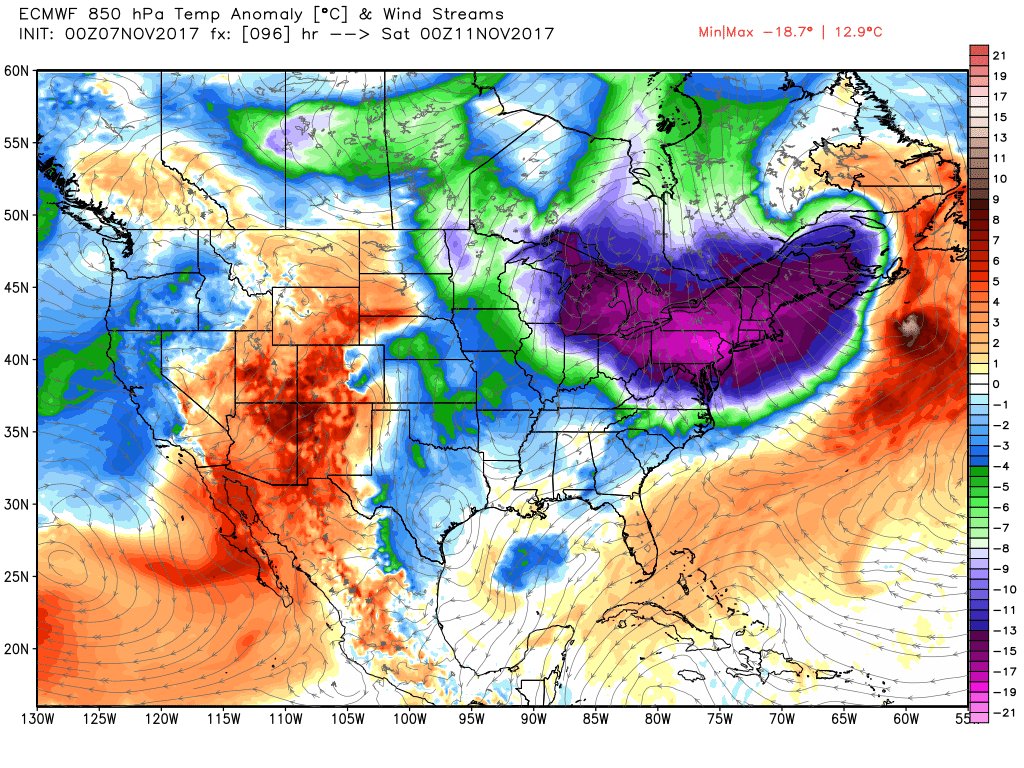 NY Metro Weather on Twitter "First Cold Blast of the Season Set to