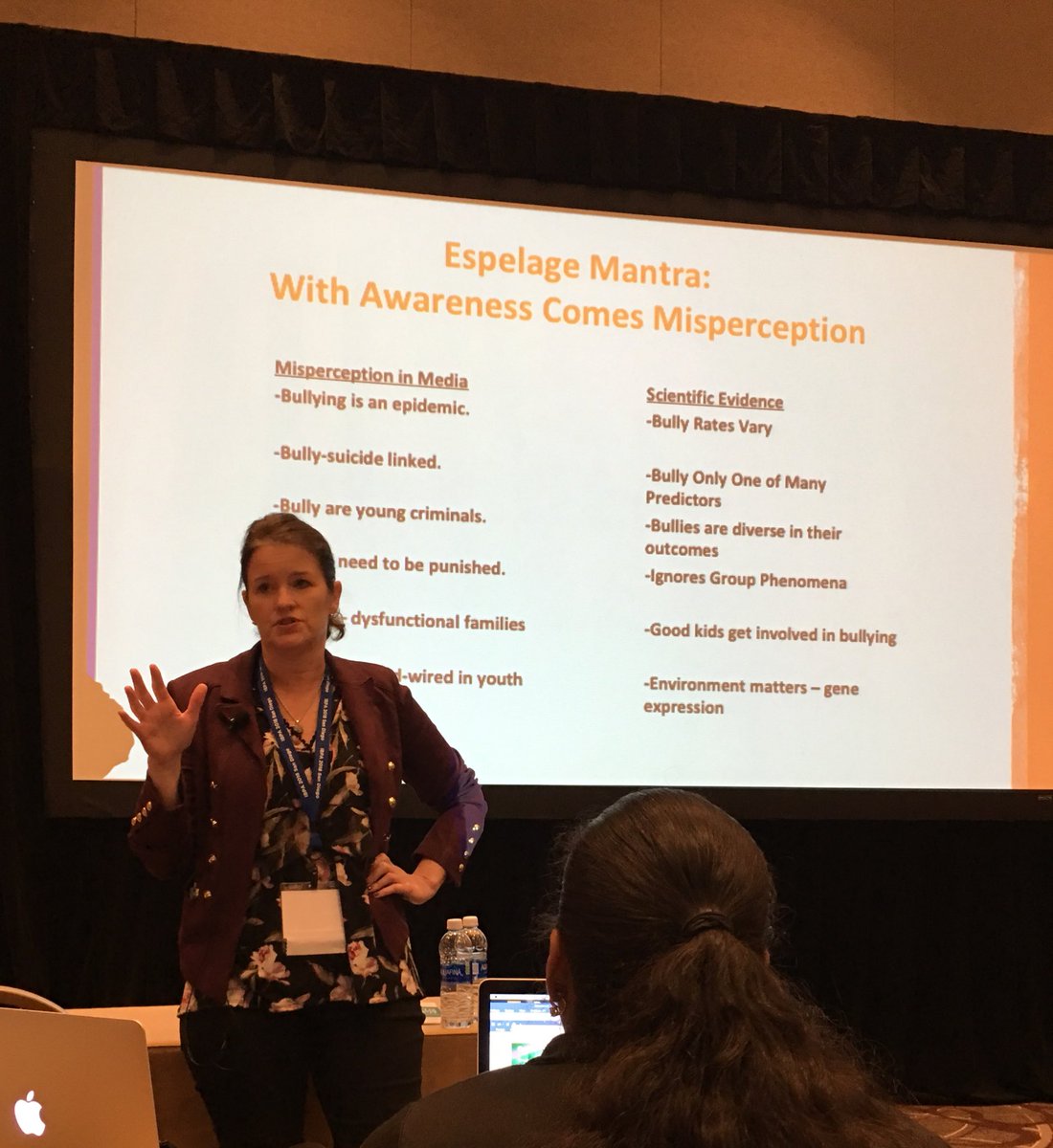 JemMuldoon's tweet photo. #SEL Programs are more effective when teachers implement with same fidelity as academic content @DrDotEspelage @ibpaworld #ibpa2017 https://t.co/KPD1ge7KsE
