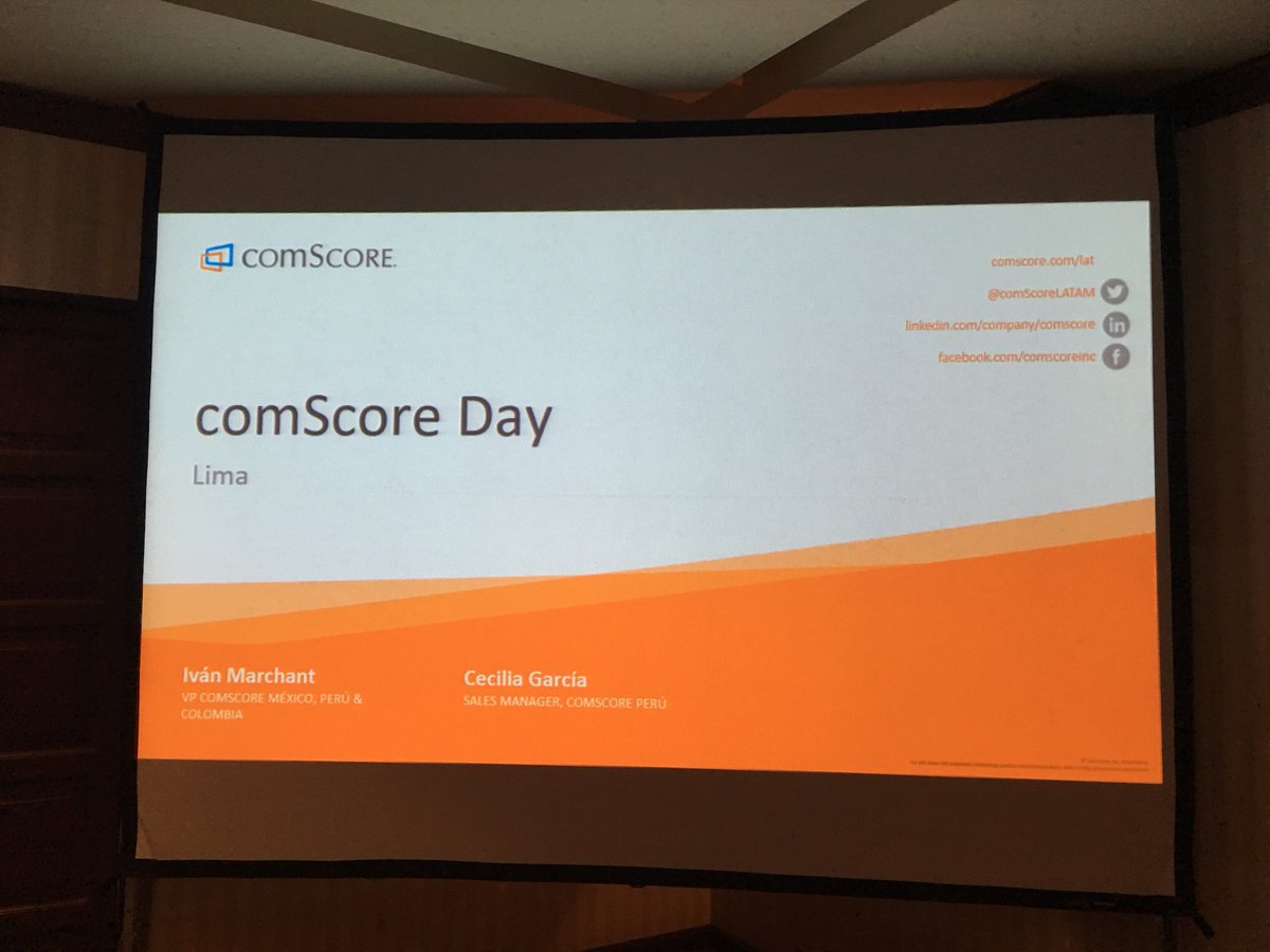 ComscoreLATAM's tweet photo. Hoy estamos en Lima para un #comScoreDay con la industria publicitaria digital. Comenzaremos en unos minutos. https://t.co/iawxFq0QEp