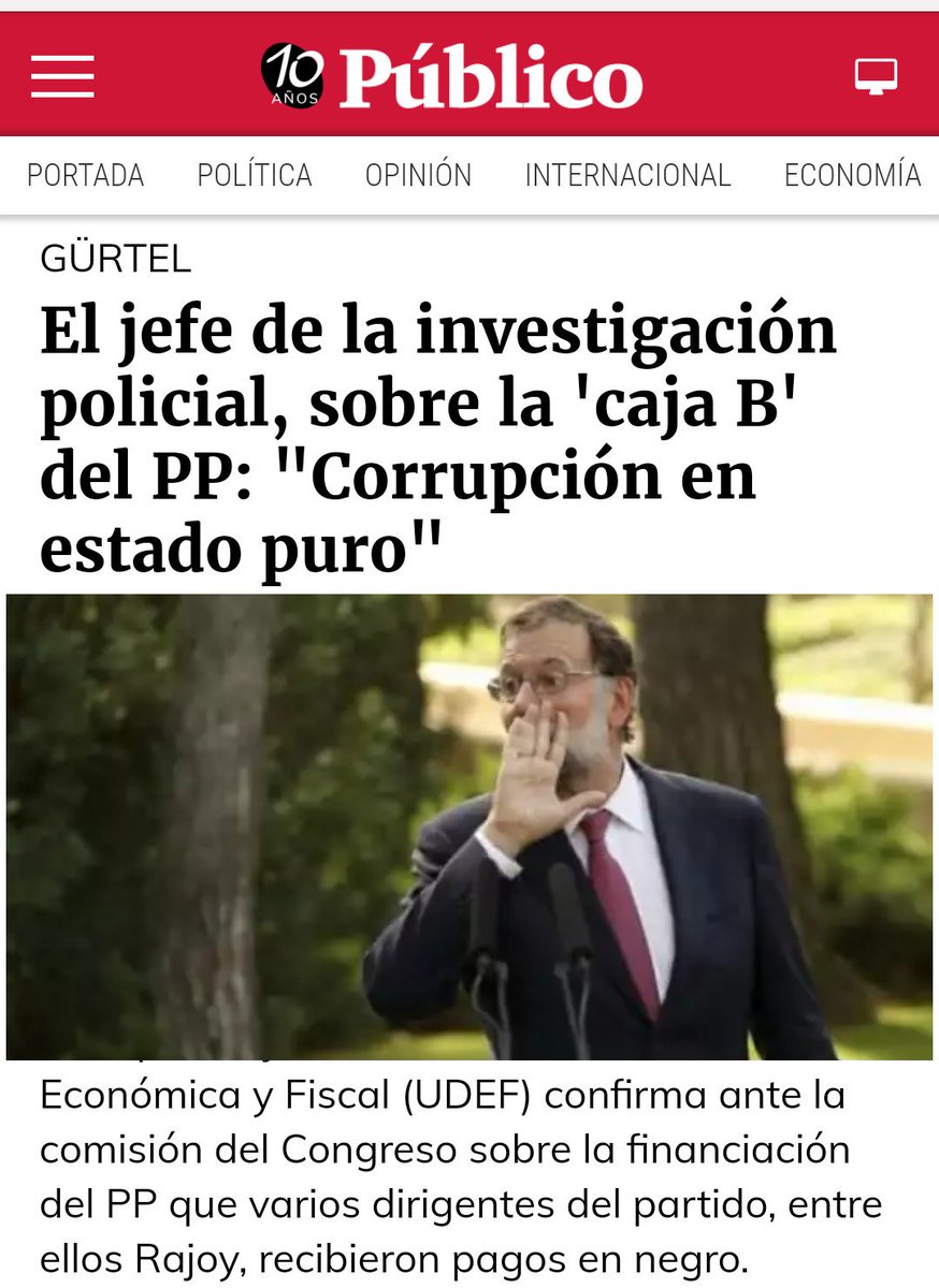 Lailoken__'s tweet photo. Inspector Jefe UDEF sobre financiación del PP y Gurtel:
"CORRUPCIÓN EN ESTADO PURO"
"Rajoy también cobraba en negro"
https://t.co/1ujivnidKr https://t.co/iPp5bW4GJQ