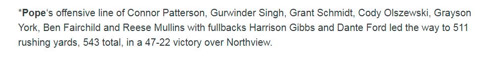PopeFootball's tweet image. Congrats @JackLaPrad and "TrenchHounds" for getting mentioned in the @AJCsports article: on-ajc.com/2j6wc89 
#blockyourdeal #popefamily