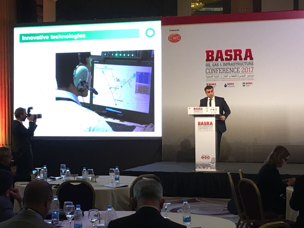 UKinIraq's tweet photo. DITIraq heard a great presentation from @BP_plc at #BasraOGI on innovative technologies which are important for #Iraq-'s development https://t.co/wh2Ls65YK0