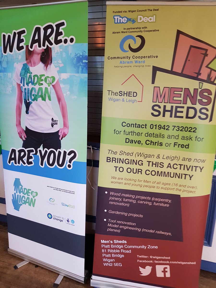 pbcommzone's tweet photo. At the @macmillancancer health and wellbeing event in Leigh, promoting our @wiganshed and @peoplesbiz to #empoweringplaces #madeinwigan https://t.co/sQxF9JVjHx