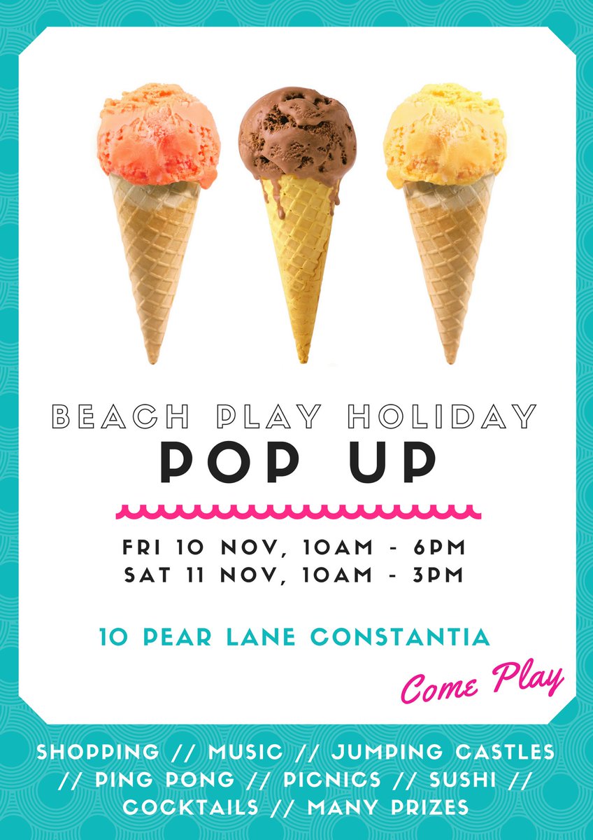 #BeachPlayHoliday #PopUp coming to #CapeTown #SouthAfrica 10 &amp; 11 November #ComePlay