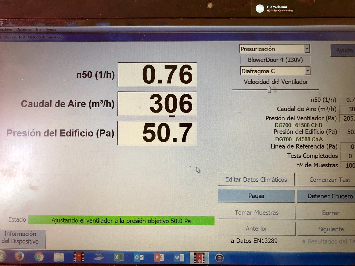 BioPasiva_'s tweet photo. Excelente resultado en el primer test de #Blowerdoor con todas las instalaciones pasadas, de nuestra casa #BioPasiva de #ColladoMediano. Otra más cumpliendo el #Passivhaus pero que no se va a certificar. Y van 40 #CasasPasivas en #madrid! +info 👉 https://t.co/9JPLZyzUaZ https://t.co/WqeMhGqCRz