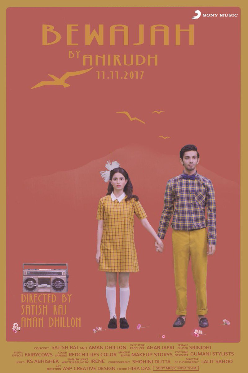 Anirudhs_Empire's tweet photo. Here’s presenting you guys another poster of India’s first vertical video! #Bewajah 3 more days to go! #BewajahOn11Nov @anirudhofficial https://t.co/EVCuamvQL6