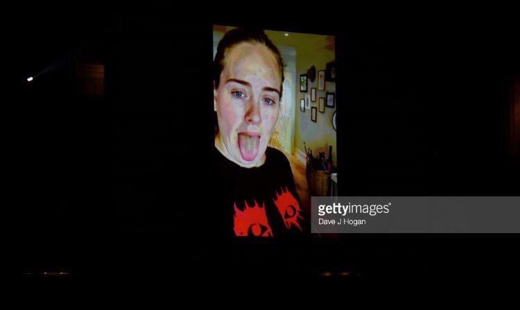 AdeleNowuk's tweet photo. A video message of @Adele was played at the 26th annual Music Industry Trust Awards in London. https://t.co/kfTuXpjdFZ