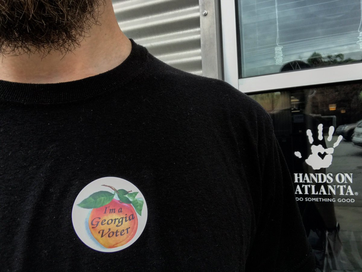 HandsOnAtlanta's tweet photo. Election Day is here! 🗳 Get to the polls and vote! #votelocal #getthesticker #voteatl https://t.co/2mSAHDQHP5