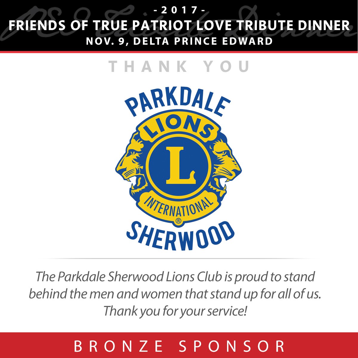 PEITribute's tweet photo. Thank you Parkdale Sherwood Lions Club for being a Bronze Sponsor of the 2017 #pei Tribute Dinner! https://t.co/V3MQpmXbGU https://t.co/t8CRKys0Vs