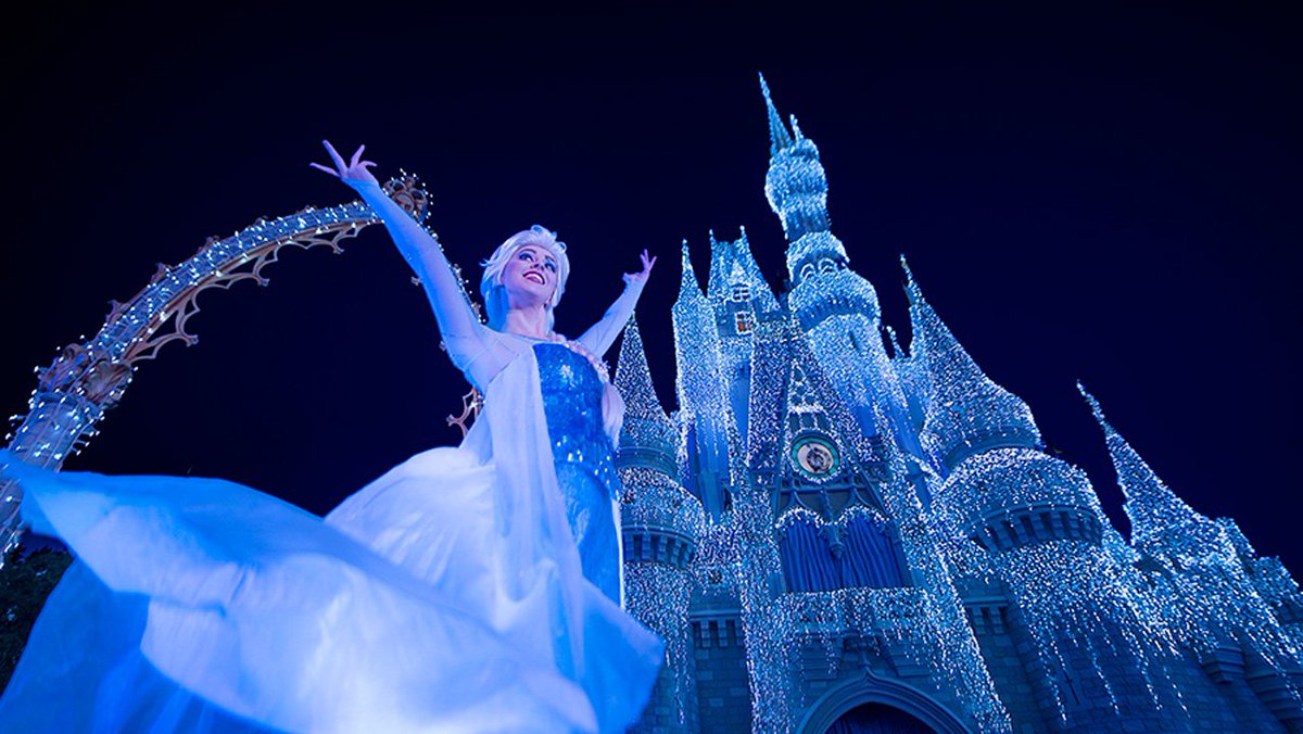 Watch our #DisneyParksLIVE stream of "A Frozen Holiday Wish" castle lighting Nov. 9 at 8:10 p.m. EST! More Details: bit.ly/2zk8dcb