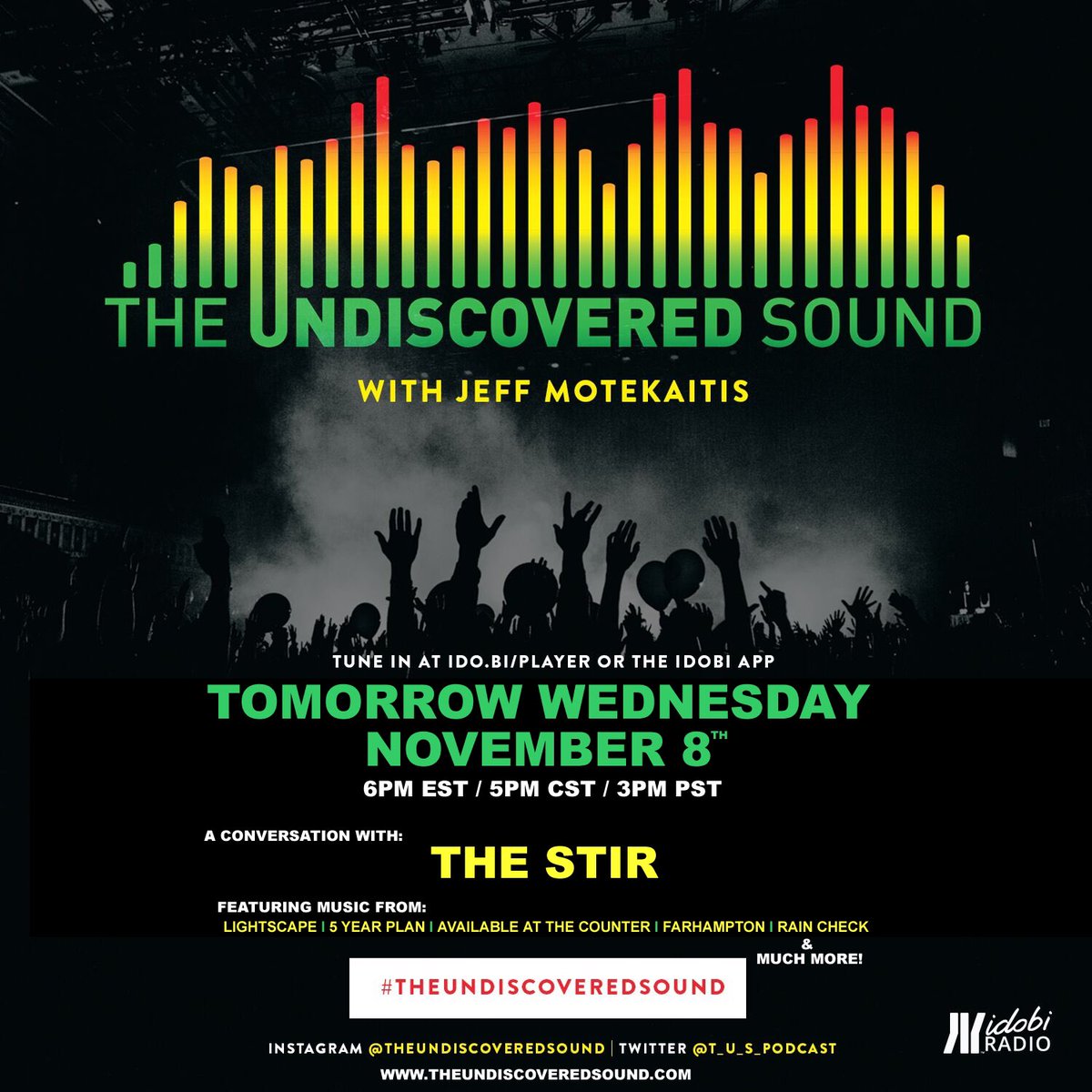 T_U_S_Podcast's tweet photo. Tomorrow: Interview with @thestir101 + Amazing music from @Lightscape_UK , @5YearPlanLA , @AATCmusic , @FarhamptonIL , @rainchecktx &amp; More!! https://t.co/3qY69SP5u7