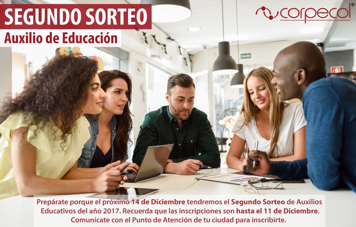Corpecol's tweet photo. ¡LLEGÓ EL SEGUNDO SORTEO DE AUXILIOS EDUCATIVOS DE 2017! Inscríbete y participa. ¡No pierdas esta gran oportunidad! #Corpecol #Educación https://t.co/J5Lfp9wnRb