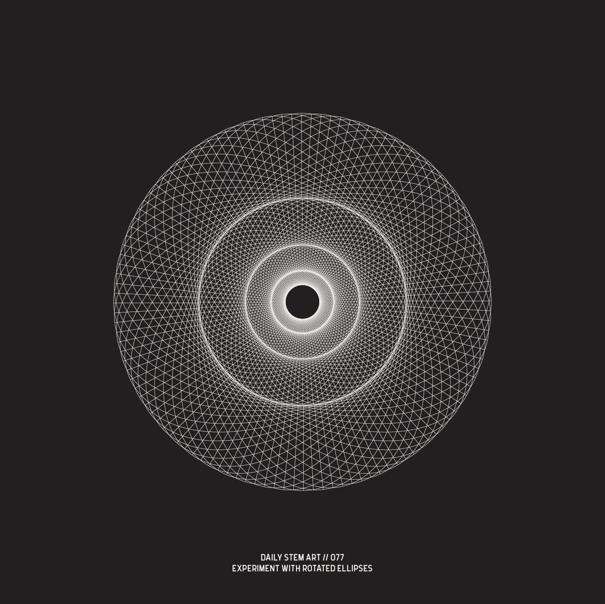 Daily_STEM_Art's tweet photo. 077_110717 // Experiment with rotated ellipses and lines resulting in the appearance of a torus. #math #design #STEM #STEAM #graphicdesign https://t.co/nI7RBsYjq7