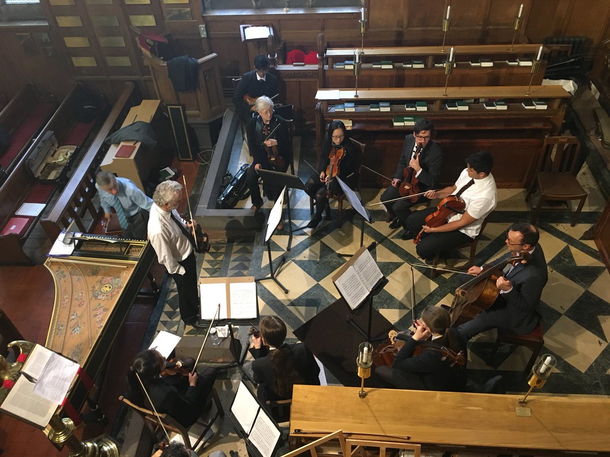 String players working hard at some tricky Telemann!